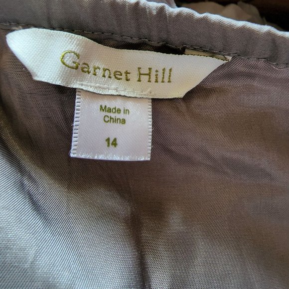 Garnet Hill 100% silk gray ruffle detailed skirt Woman's size 14 - Picture 2 of 8